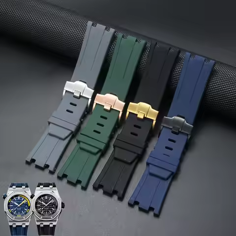 Silicone Watch Accessories Band for Audemars and Piguet Royal Oak Strap Original AP 15710 26470 Rubb