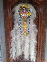 Topeng Tapel Rangda Mebok Leak Bali Bali Lengkap Dengan Bulu Rambut Dan Lidah Murah Asli Bali