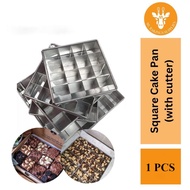 [READY STOCK] Loyang Brownies with Cutter 8 inch (36petak ) 9 inch (54 petak) 10 inch (64 petak) Loy