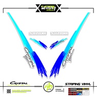 STRIPING SUZUKI CRYSTAL TUNE MOTIF X10 STICKER CRYSTAL TUNE CUSTOM STICKER ORIGINAL CRYSTAL MOTORCYC