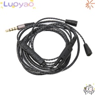 LUOYAO1 Braided Wire, with Volume Control and Mic Function 3.5mm Plug Headphone Audio Cord, Flexible