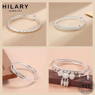 HILARY JEWELRY Original Bangle Gelang Women Bracelet Fashion Silver Diamond Moissanite Perempuan Rantai Tangan 925 M116