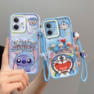 Casing Realme C61 Casing Realme Note 60 Casing Realme Narzo N61 Casing Cute Cartoon Phone Case Three