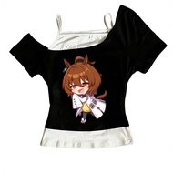 Umamusume Gothic Grunge Crop Top - Cute Harajuku Style