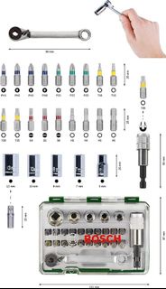 Bosch 27 件螺絲批頭與棘輪扳手套裝 kktckp 2528 27 Pieces Bosch Screwdriver Bit And Ratchet Set 在我的店內相信你也喜歡 you ma