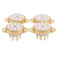 (CXZI) 4PC 8 Pin Ceramic Socket Tube Top Vacuum Octal Value For KT88 EL34 6V6 6650 274B