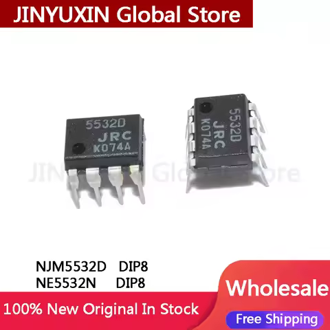 10Pcs NJM5532D 5532D NE5532N 5532 DIP-8 IC Chip In Stock Wholesale