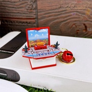 BLISS Bag Funny Pendant, Foldable Handheld Mini 3D Book Keychains, Creative Novelty Finger Milk Tea 