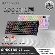 TECWARE Spectre 96 / 75 Wired, Wireless Gasket Mounted Mechanical Keyboard - Black & White Colors