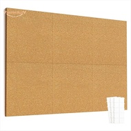 12inch X 12inch Cork Tiles, 6 Pack Cork Boards for Wall with Safe Removable Adhesive Tabs, Large Cor