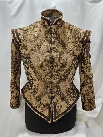 Newest Men's Tudor Doublet Jacket Coat Renaissance Tudor Elizabethan Noble King Costume with Removab