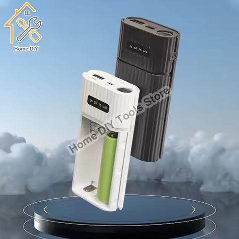 18650/18700/20700/21700 Battery Charger Case DIY Power Bank Box QC3.0 PD Portable Power Bank Case Bo