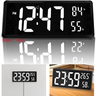 Large Digital Wall Clock Battery Operated Alarm Clock Living Room Office Decor 12/24H Desktop Day El