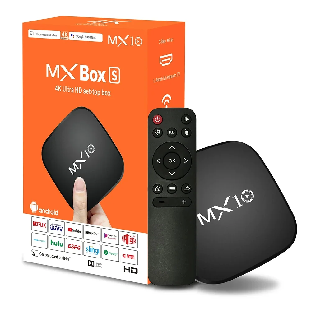 กล่องทีวีแอนดรอยด์ใหม่ 1GB 8GB Mini Mx10 Smart Tvbox 2.4g Wifi RK3228 Quad Core Set Top Box 4K Smart