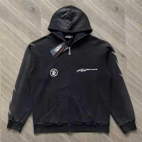 HS Cotton Hoodie With Zipper Wash