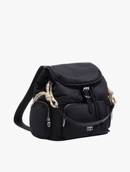 BIMBA Y LOLA - DARK ANTHRACITE NYLON POCKET BACKPACK