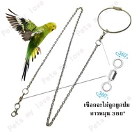 1 Meter Bird Leg Chain Stainless Steel Leash Rope Suitable For Phosphus Green Cheek Bird Leash
