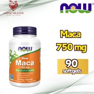 EXP:2027 | NOW Foods Maca Raw 750mg, 90 Veg Capsules | Premium Raw Maca Vegetarian Supplement