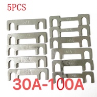 <DEAL> 5PCS Car Fuse Flat Type 32V Fork Bolt Battery Fuse Car Bracket 30A-100A Fuse <OCT>