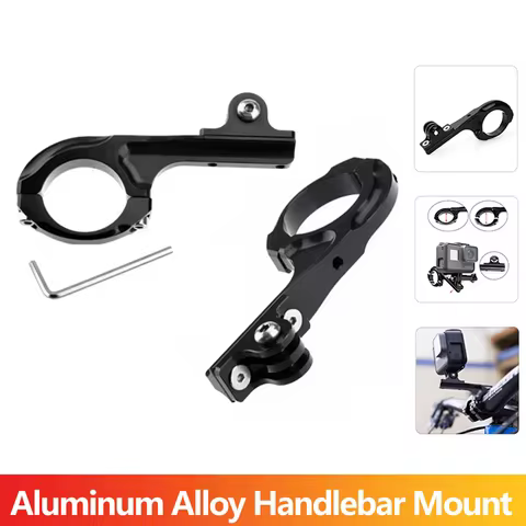 Aluminum Alloy Motorcycle Handlebar Mount Bicycle Holder for GoPro Hero insta360 SJCAM AKASO DJI Osm