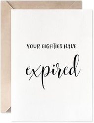 Your Eighties Have Expired Card, Funny 90th Birthday Card For Men And Women, 90 Years Old Card For S