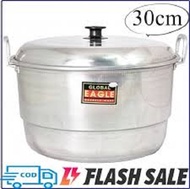Panci Langseng Kukus 30cm 4liter / Dandang / Steamer Aluminium Global Eangle 30 cm 3 Kg Saringan UK 