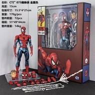 Mafex075 Comic Version Metallic Spiderman CT Factory KO Peter Parker Marvel Movable Model