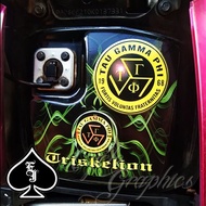 MIO SPORTY GAS TANK STICKER TRISKELION ej cycle