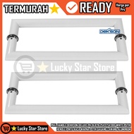 Pull Handle Dekkson deluxe Ph Dl828 25x325x300 White White Glass Door Handle Color Potih Aluminum Ha