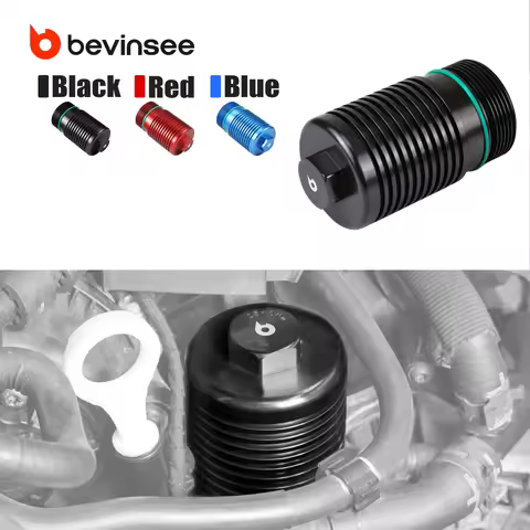 BEVINSEE Oil Filter Housing for Audi A3 S3 8V/TT TTS 8S/Q2, for VW for Golf MK7 for Passat B7 for Je