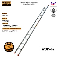 Winner Ladder WSP-14 Aluminium Single Pole Ladder Tangga Heavy Duty
