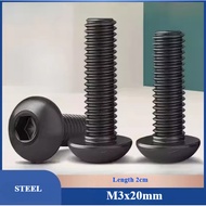 Bolt Bolt Screw M3 M3mm M3x20mm without Nut Hexagon Hexa L 2cm black