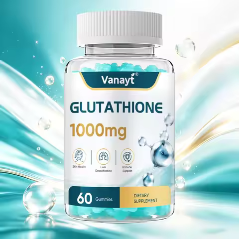 Vanayt Glutathione 1000mg Gummies Hydrolyzed Collagen Vitamin C 60Pcs Skin Health Liver Detox Immune