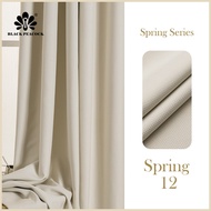 BlackPeacock【Ready Stock】Spring Blackout Curtain 90%-99%/Kalis Cahaya Langsir/Gaya Hotel Moden Tebal