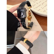 Lichee Pattern Genuine Calfskin Leather Strap For Xiaomi Smart band 9pro 8 pro 22mm Automatic Butter
