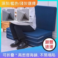 舒喜 - 折疊海綿地板墊/床墊-藍色（厚8cm）200x70x8cm