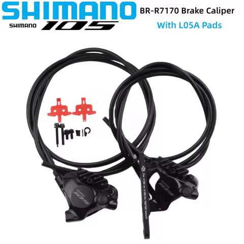 SHIMANO 105 R7170 Di2 Hydraulic Disc Brake Caliper 2 Pistons With Resin Pads BR-R7170 For Road Bike 