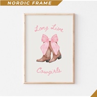 Wall painting, Pink Coquette Western Decor, Coquette Cowgirl, Pink Cowgirl Boots DIGITAL, Western Gi