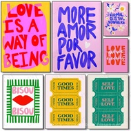 Minimalist sunny eclectic love quotes Poster HD art sticky wall waterproof home living room bedroom 