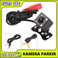 [KAMERA PARKIR MOBIL 4 LED] Kamera mundur mobil depan belakang dengan 4 lampu LED Night vision cctv 