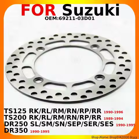 Motorcycle Rear Brake Discs Rotors For MOTO Suzuki TS125, TS200, DR250, DR350 RK/RL/RM/RN/RP/RR/SL/S