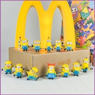 SQ4 12pcs Cartoon anime Minions Action Figure Model Dolls Toys For Kids Collections Ornament Gifts Q