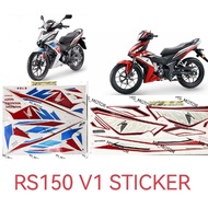 RS150 V1 BODY COVER STICKER STRIPE COVER SET RS150 (5) (6) TRICO RED REPSOL