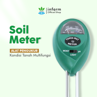 Infarm Soil Meter 3 in 1 Pengukur pH Moisture Light Kelembaban Tanah &amp; Cahaya
