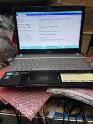 零件機ACER宏碁(NBF5仁)V3-471G 14吋 i5-3210M筆記型電腦