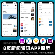 8 Pages News Information Hotspot Article Sports Comprehensive Content Platform Mobile Phone Intersec