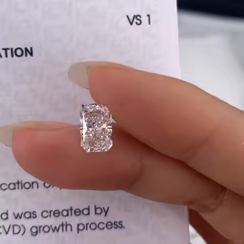 Messi Jewelry IGI GIA Certificate Radiant Lab Grown Diamond 1ct 1.5ct 2ct 2.5ct 3ct 5ct HPHT CVD Lab