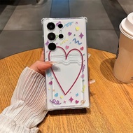 Love Heart S25ultra Phone Case comparable for Samsung A04 A05 A13 Shockproof Casing A14 A15 A25 A33 