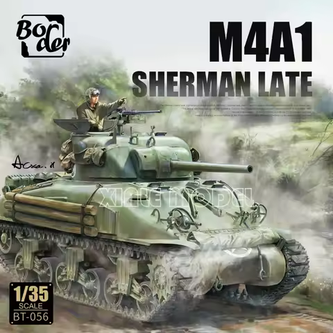 BORDER Plastic Assembled Tank Model Kit BT-056 Sherman M4A1 Late 1/35