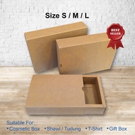 Slide out tray Brown box | Brown Gift box | Brown Kraft Box | Recycle Brown box | Small cute box emp